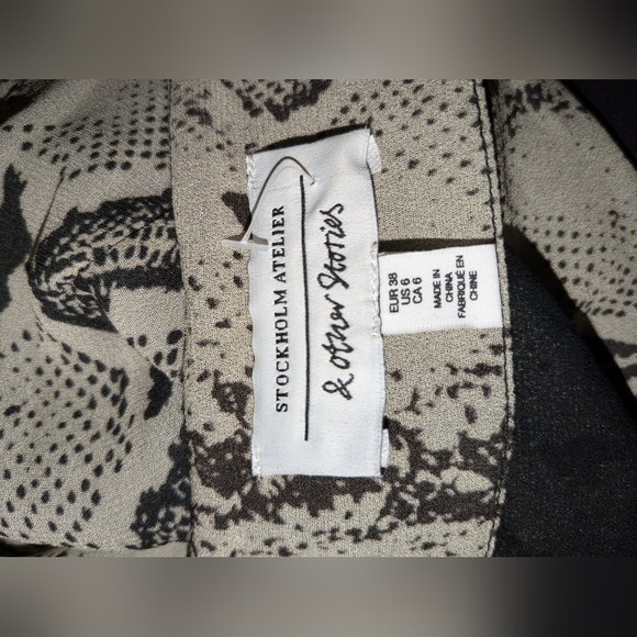 & Other Stories Snake Print Midi Skirt Size 6 $89 - Picture 8 of 9